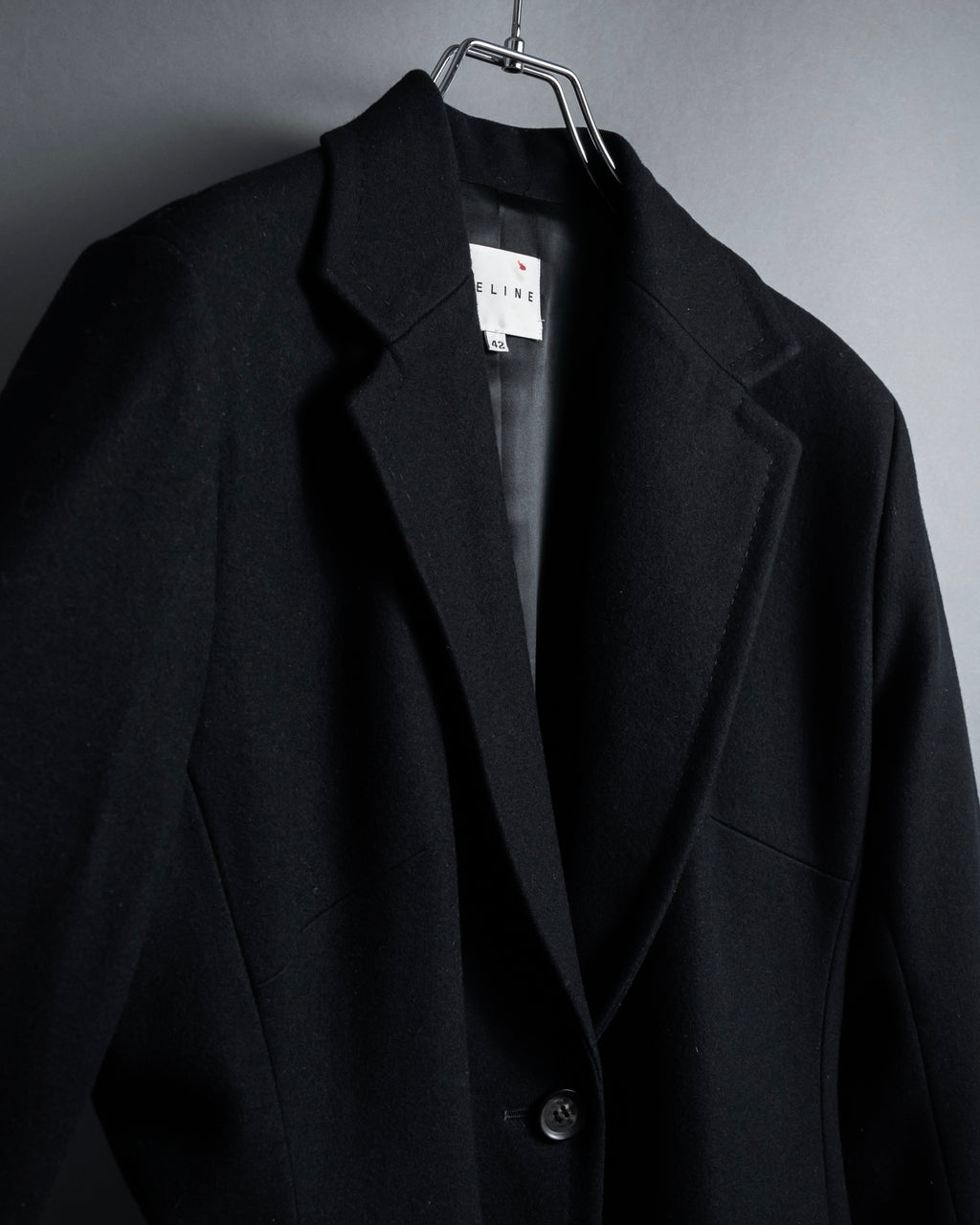 -SPECIAL- "CELINE" 1997-04's Michael Kors period minimal detail long chester coat