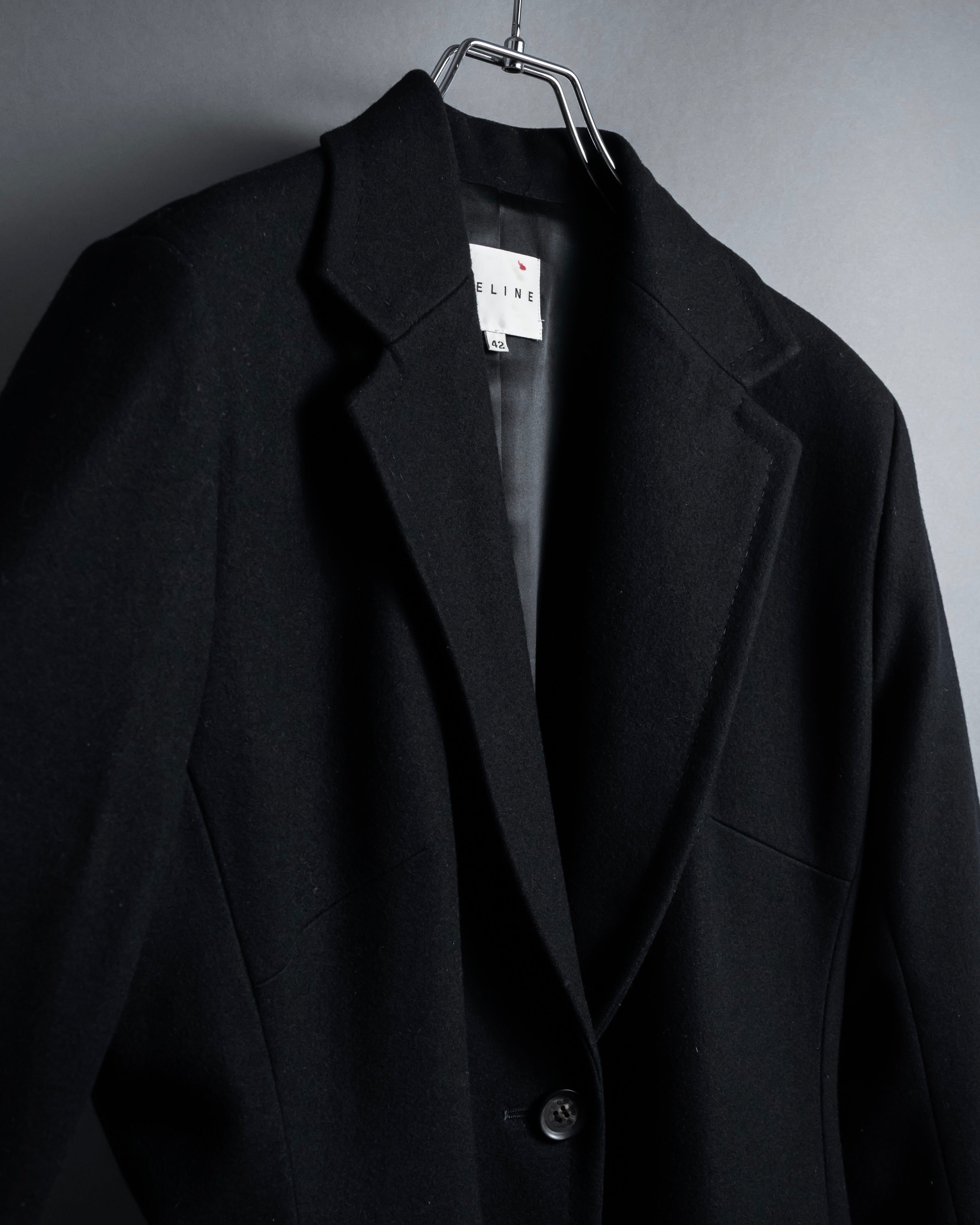 -SPECIAL- "CELINE" 1997-04's Michael Kors period minimal detail long chester coat