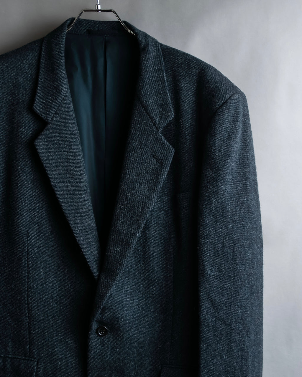 "COMME des GARCONS HOMME DEUX" Box silhouette heather grey tailored jacket