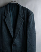 "COMME des GARCONS HOMME DEUX" Box silhouette heather grey tailored jacket