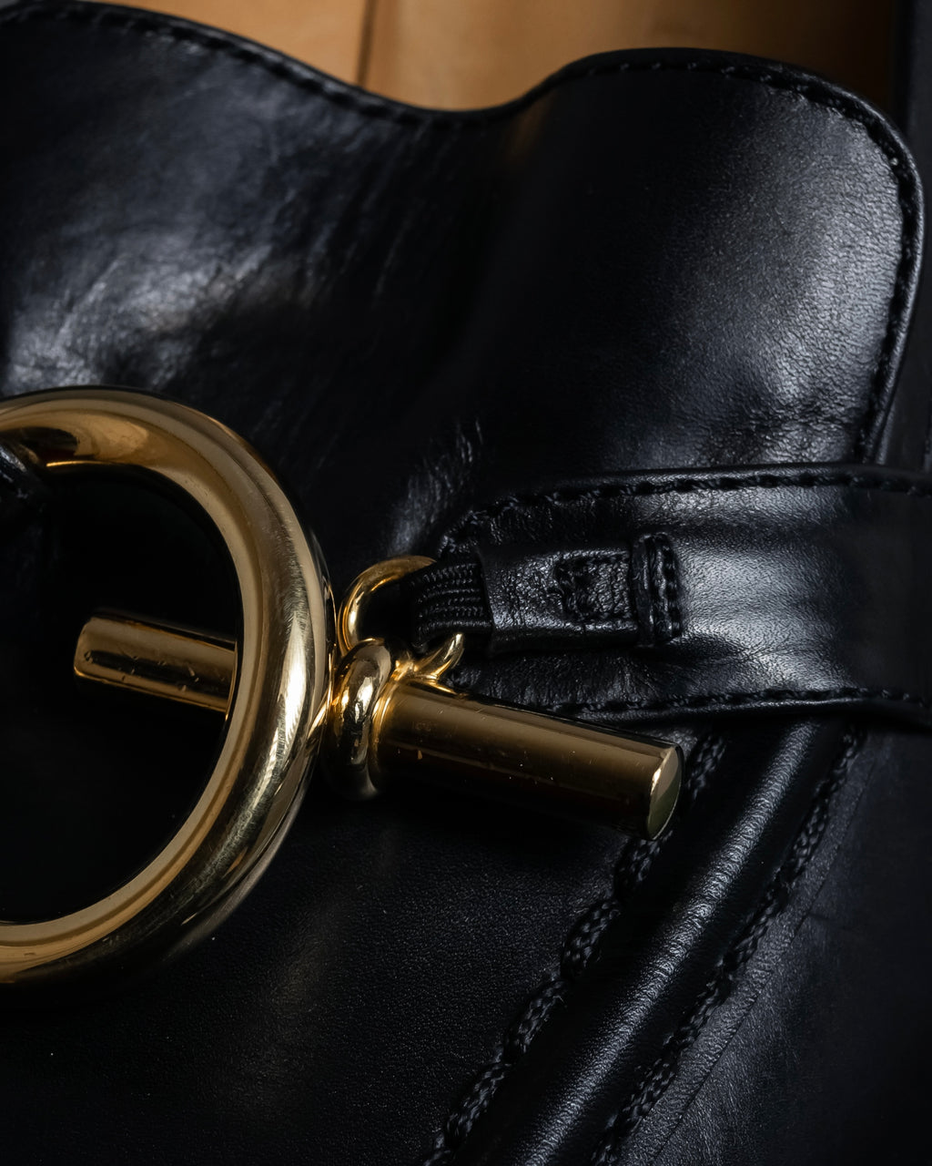 -MOOD Christmas Collection-
"HERMES" 90's-00's Gold buckle design heeled loafers