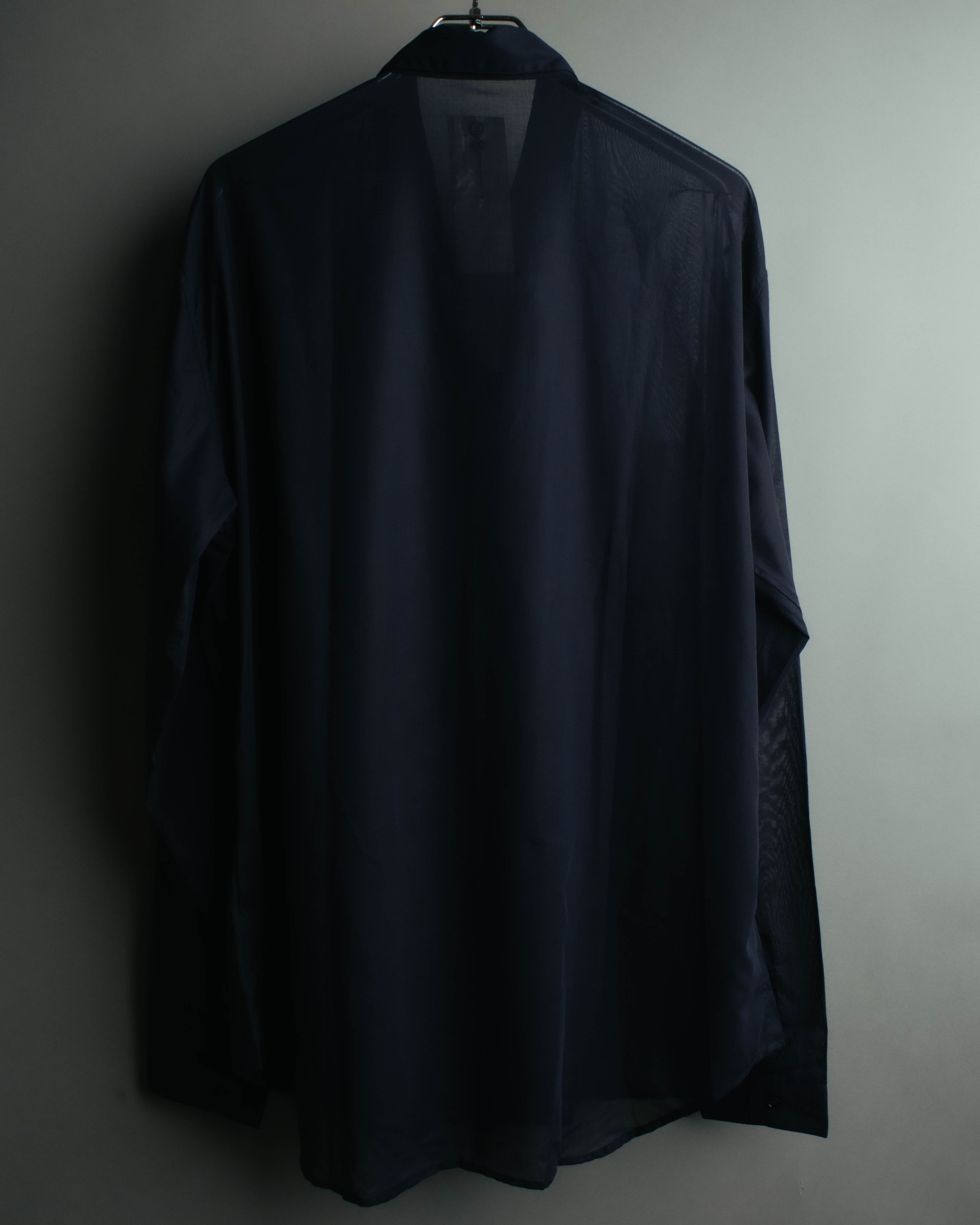 “Dior Homme” 00’s Sheer cotton concealed placket shirt