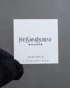 "YVES SAINT LAURENT" Rose motif leather choker＆ribbon accessories