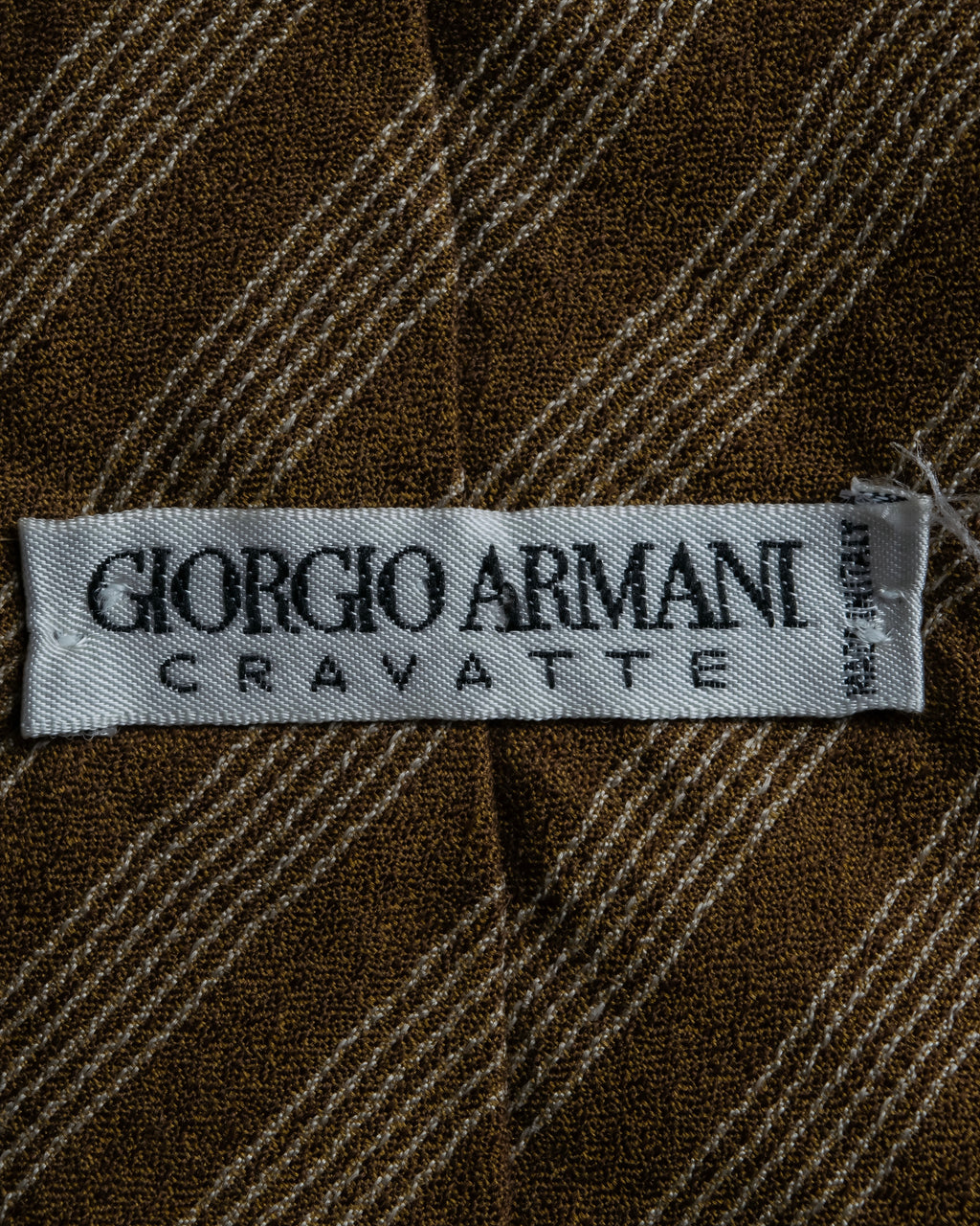"GIORGIO ARMANI" Diagonal stripe woven silk necktie