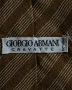 "GIORGIO ARMANI" Diagonal stripe woven silk necktie