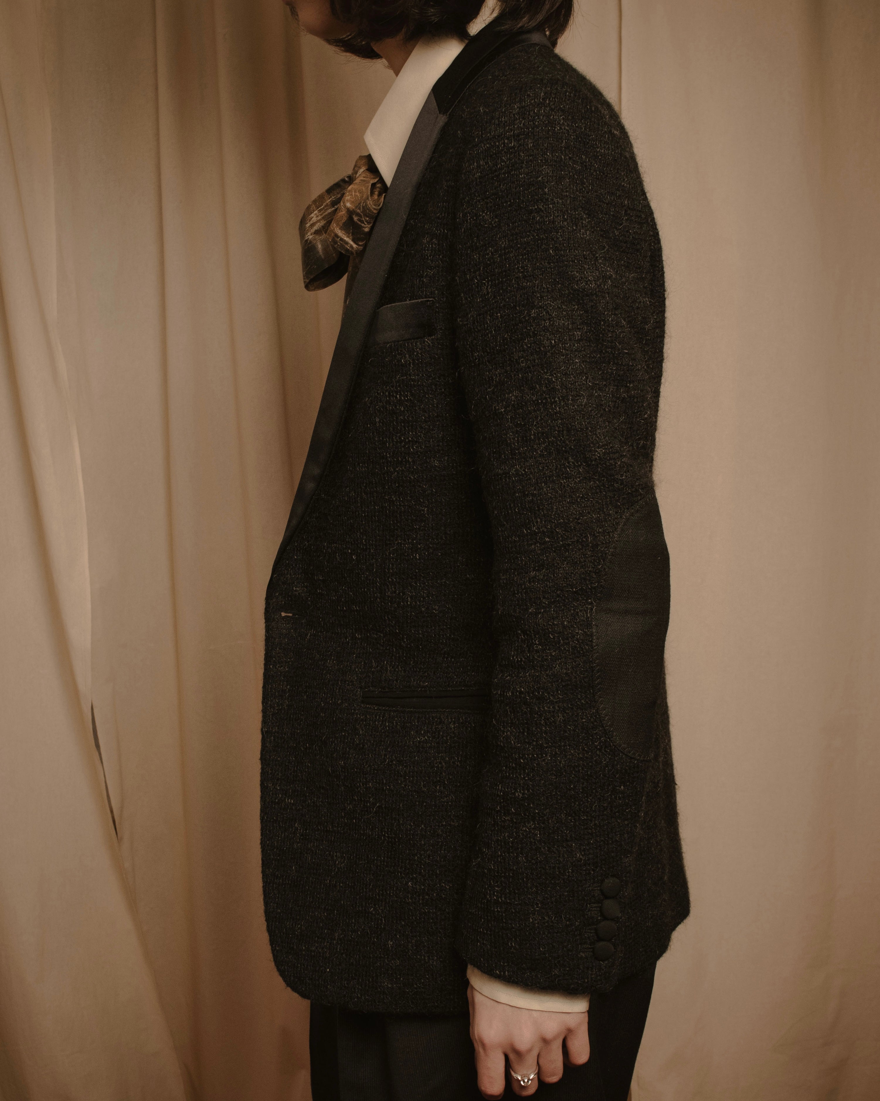 –SPECIAL– "JUNYA WATANABE COMME des GARÇONS MAN" 2015AW mohair blend satin shawl lapels jacket