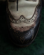 "ISSEY MIYAKE" Fade color wingtip leather shoes