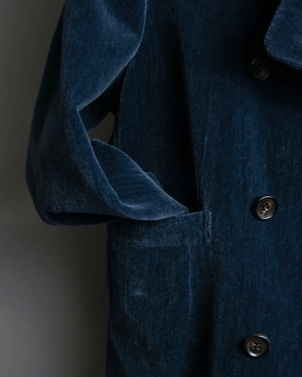 "Comme des garçons robe de chambre" Beautiful velour double half coat