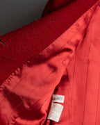 "Salvatore Ferragamo" Vivid red color wool mix tailored jacket