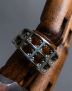 "Tiffany&Co" Silver 925 square cut edged ring