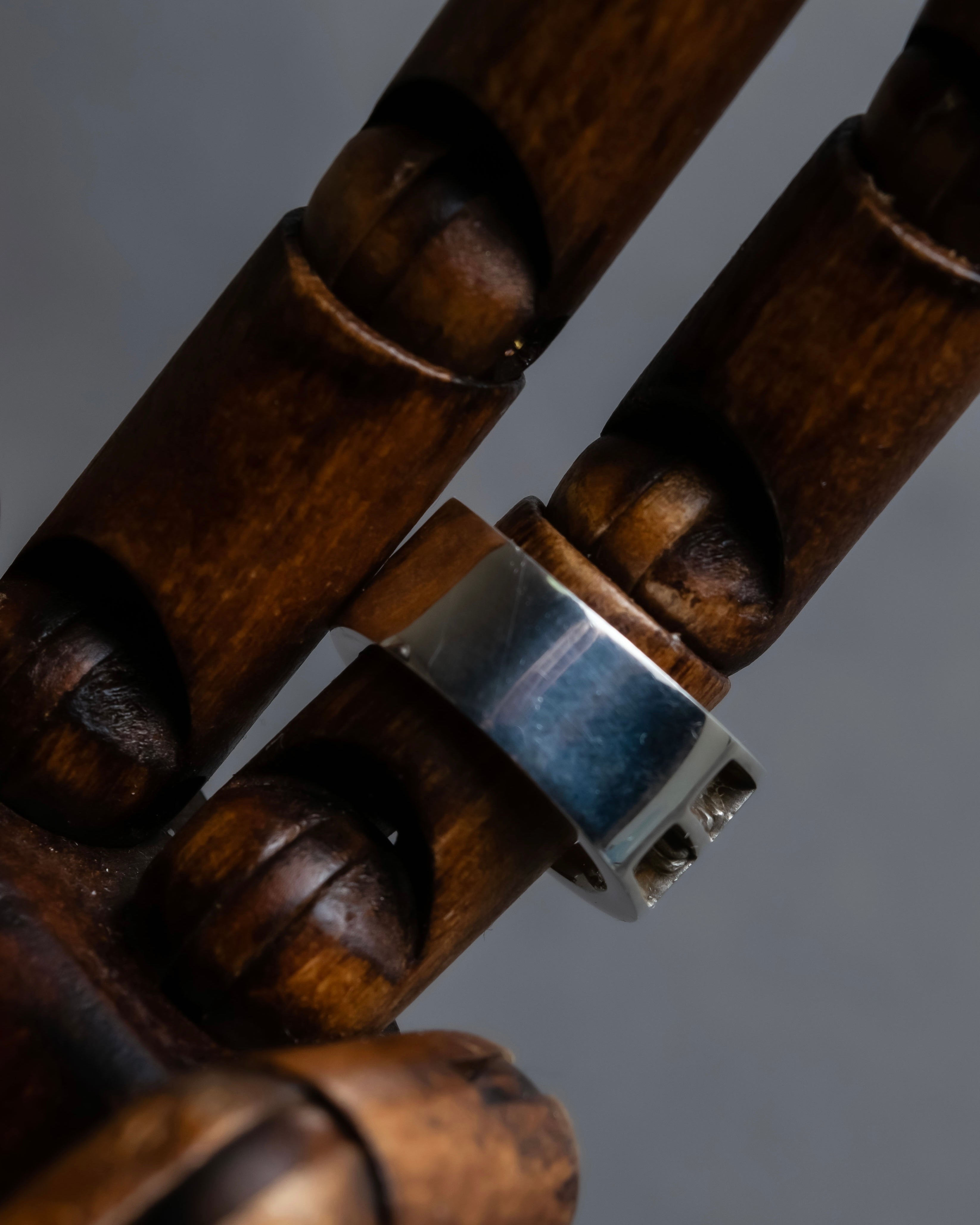 "Tiffany&Co" Silver 925 square cut edged ring