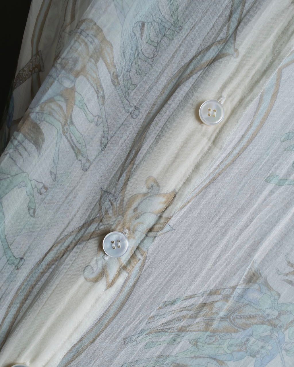 "HERMES" Margiela period abstract pattern shirt