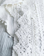 "ISABEL MARANT" Lace knit frill docking sheer blouse