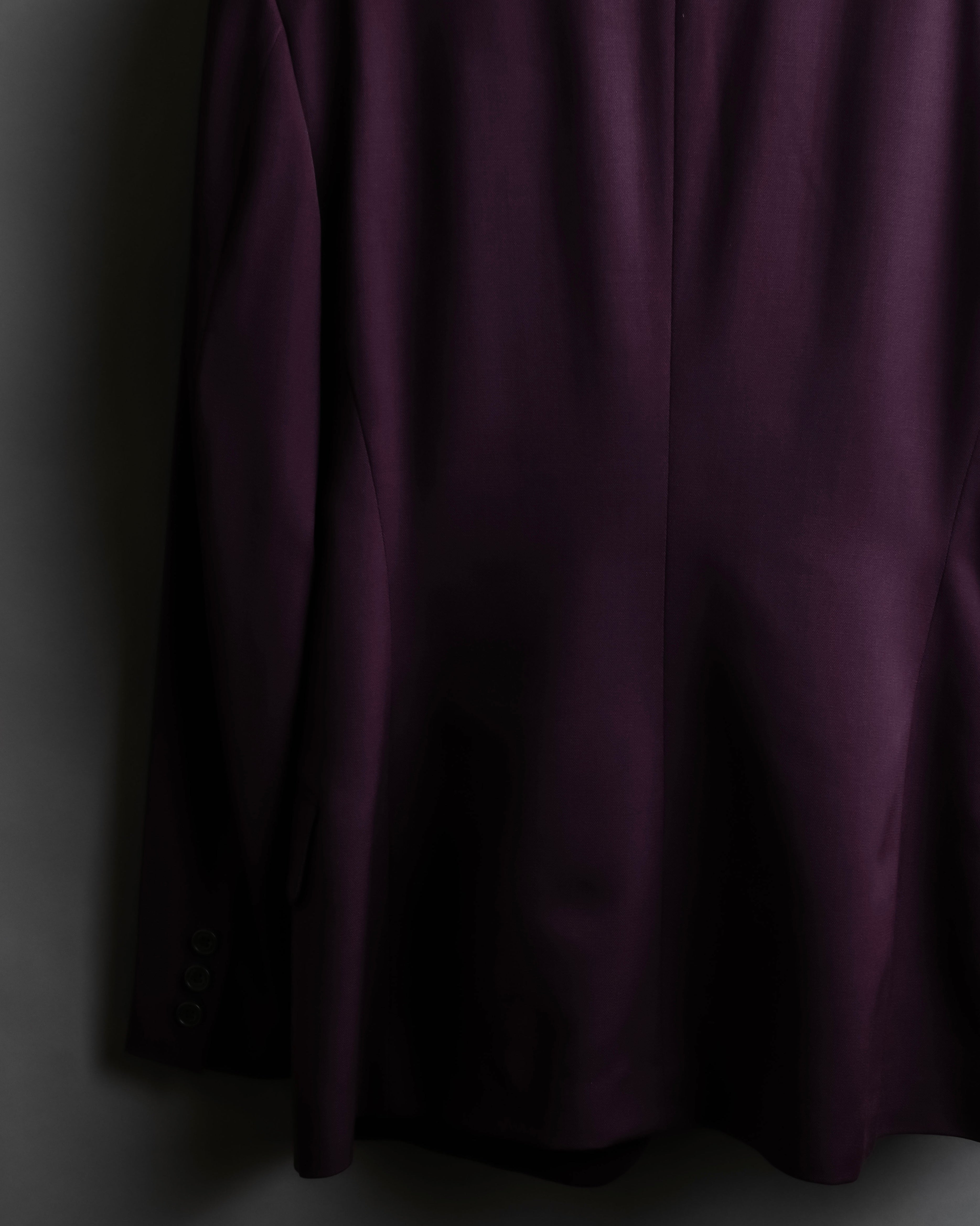 "JEAN PAUL GAULTIER FEMME"
 Beautiful purple color shaped wool tailored jacket