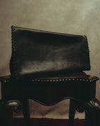 -SPECIAL- “FENDI” 80’s-90’s Coat of arms embossed whipstitched leather handbag