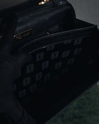 "Yves Saint Laurent" Late 80’s–early 90’s chevron quilted cassandre shoulder bag