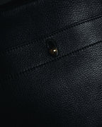 "YVES SAINT LAURENT" 2008-2012 Muse to icon clasp leather and canvas top handle bag