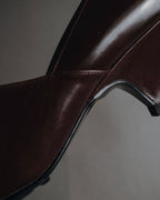 "YVES SAINT LAURENT" Elegant ribbon leather pumps