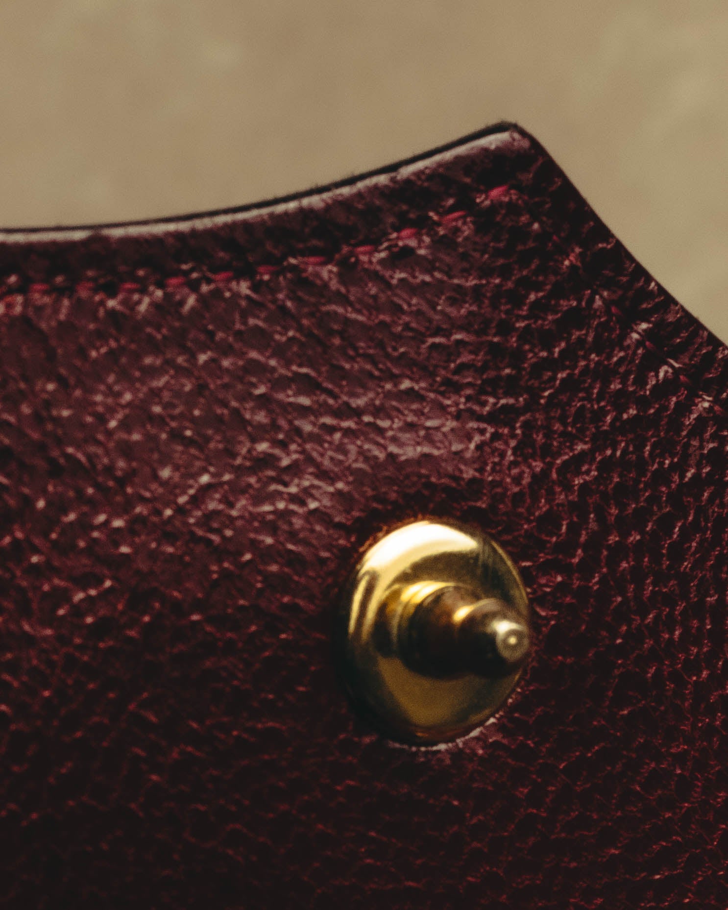 "Yves Saint Laurent" 80's-90's Burgundy embossed leather shoulder bag
