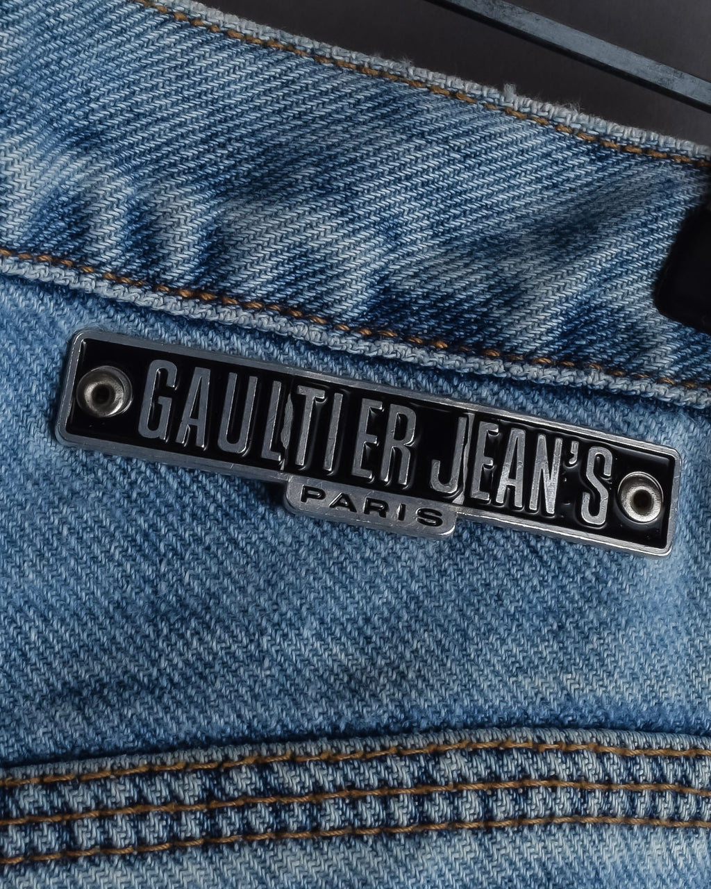 "JEAN PAUL GAULTIER JEANS" Beautiful fade button fly straight denim