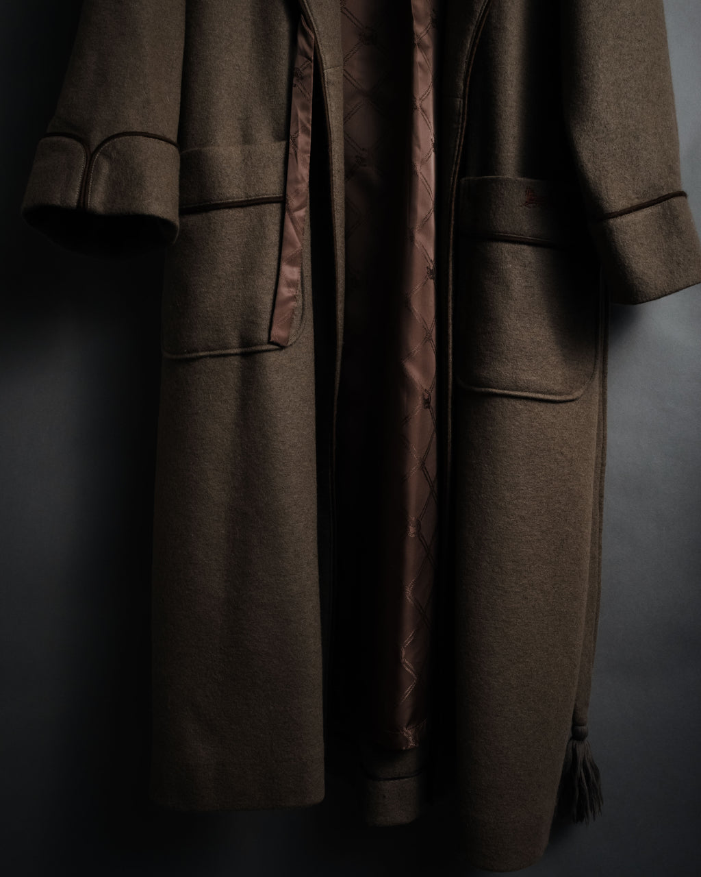 "CELINE" 70’s-80’s Archive sulky embroidered gown coat