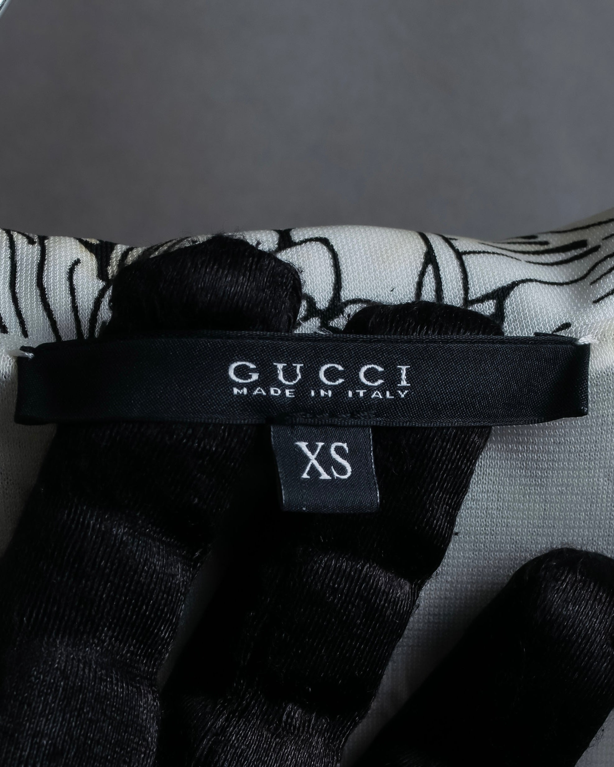 "GUCCI" Monotone floral print wrap dress