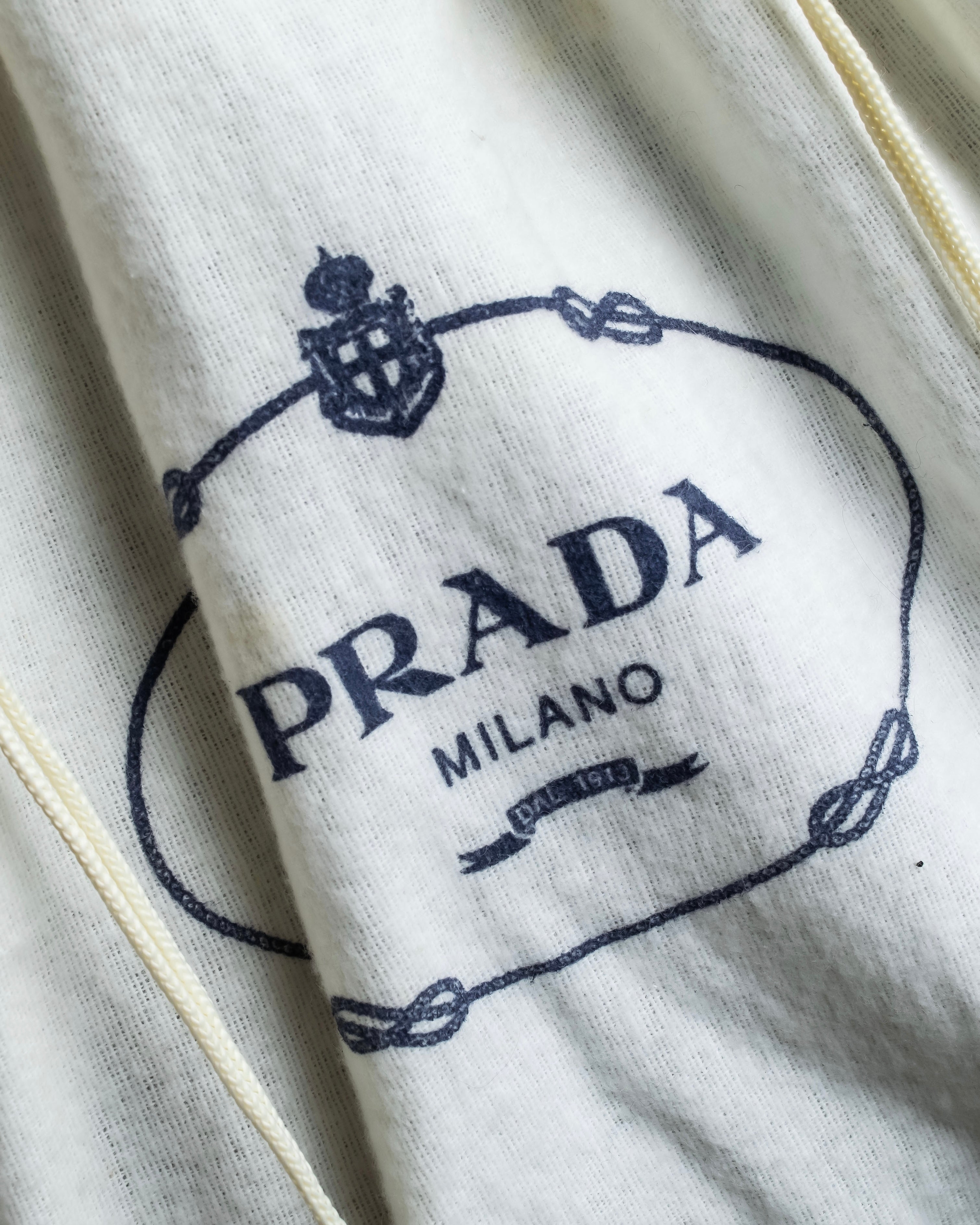 "PRADA" Structured top handle leather bag