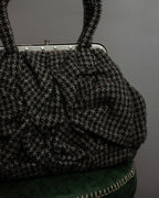 "JUNYA WATANABE COMME des GARCONS" Mixed tweed gathered detail clasp bag