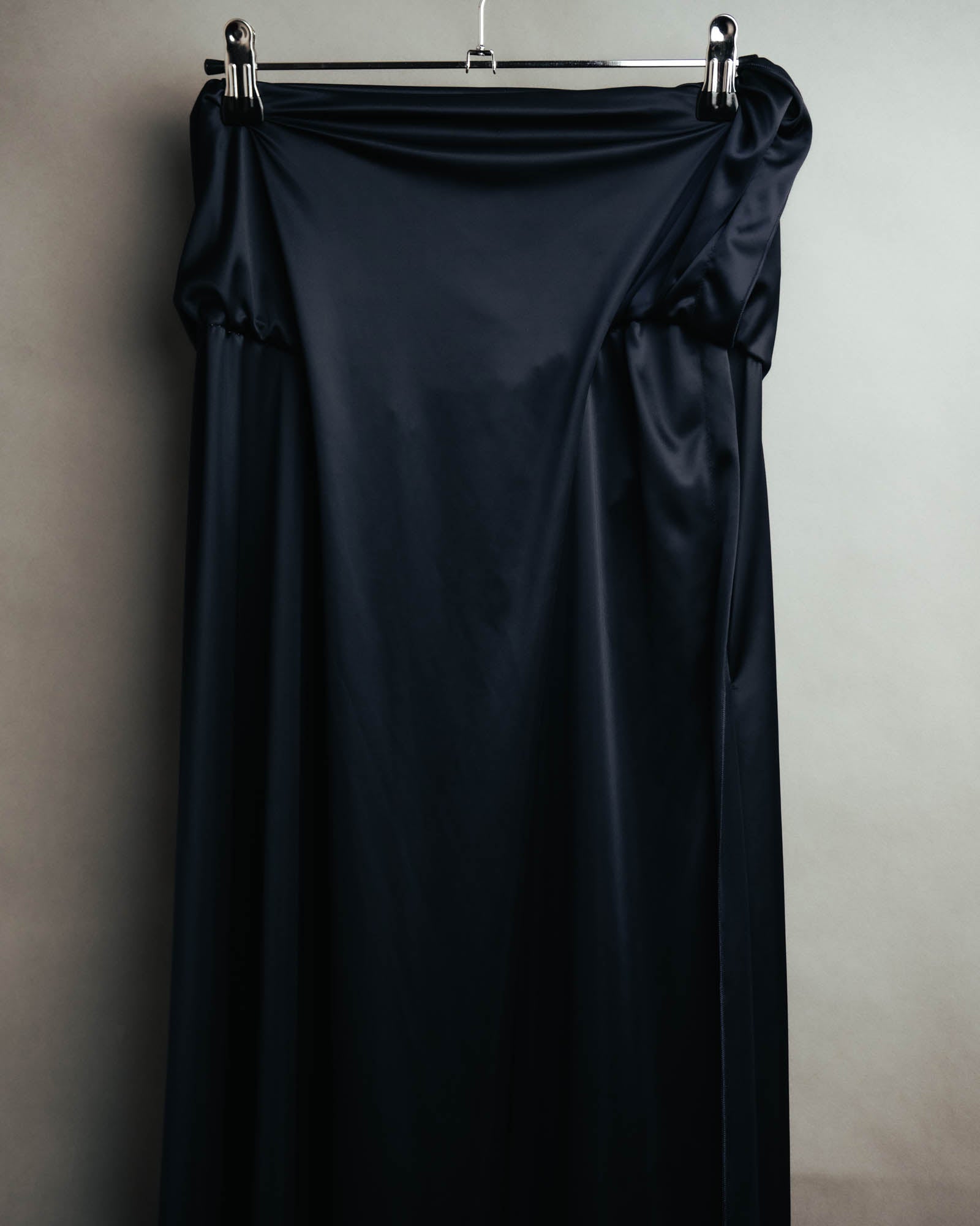 -SPECIAL– “Maison Martin Margiela” 12SS Draped satin maxi skirt