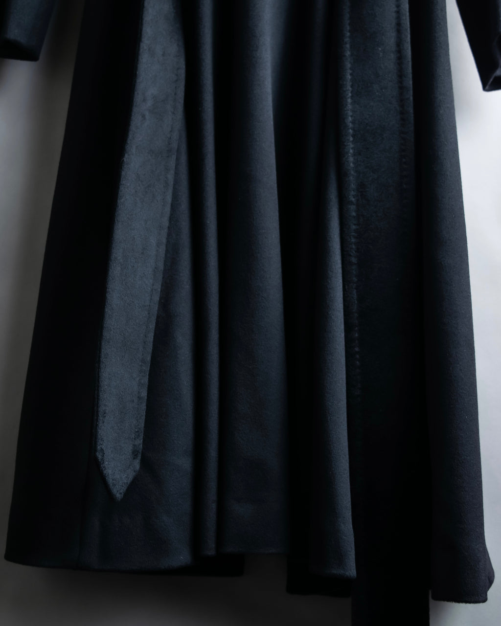 "PAUL SMITH" 100% wool maxi length belted gown coat