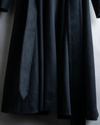 "PAUL SMITH" 100% wool maxi length belted gown coat