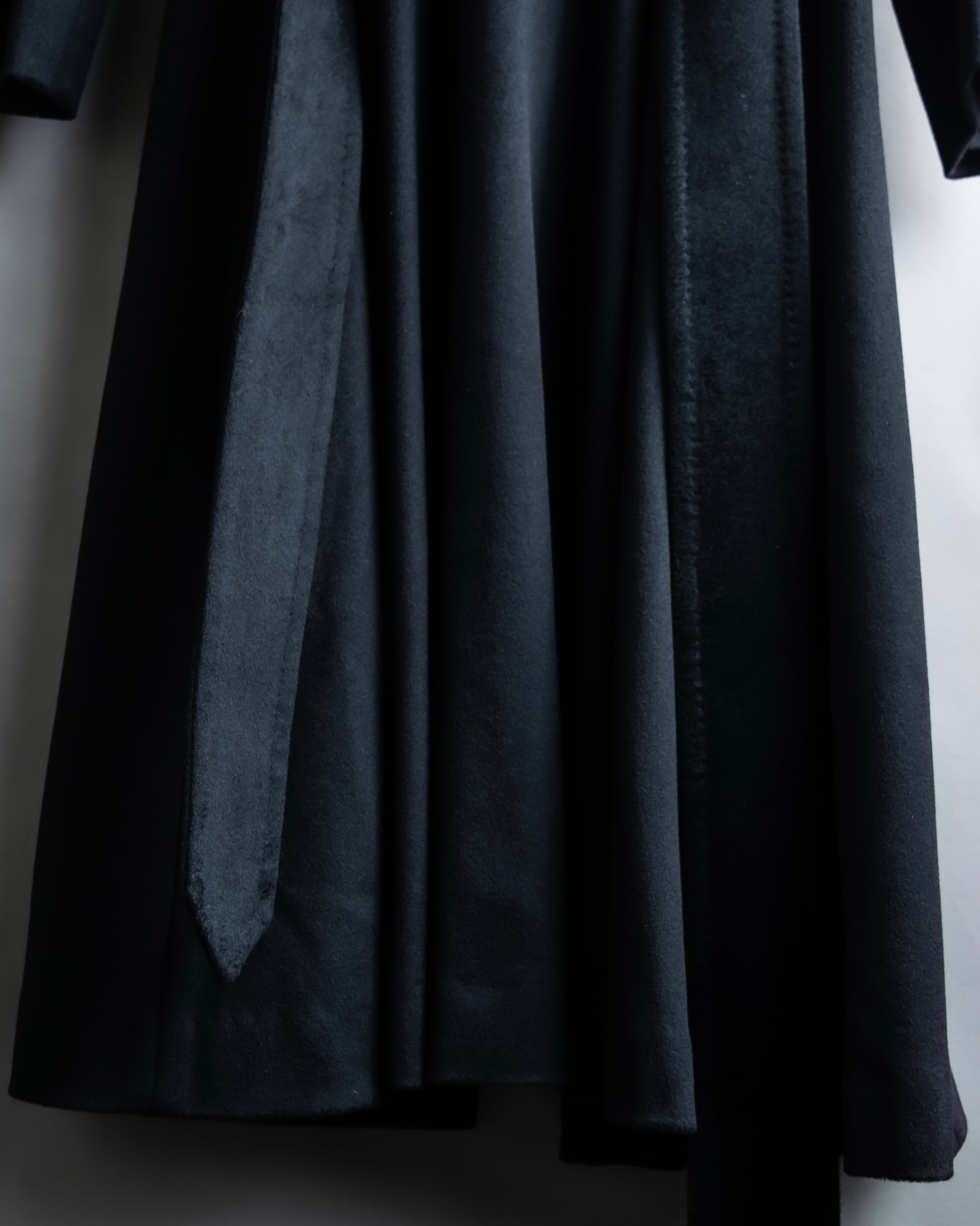 "PAUL SMITH" 100% wool maxi length belted gown coat