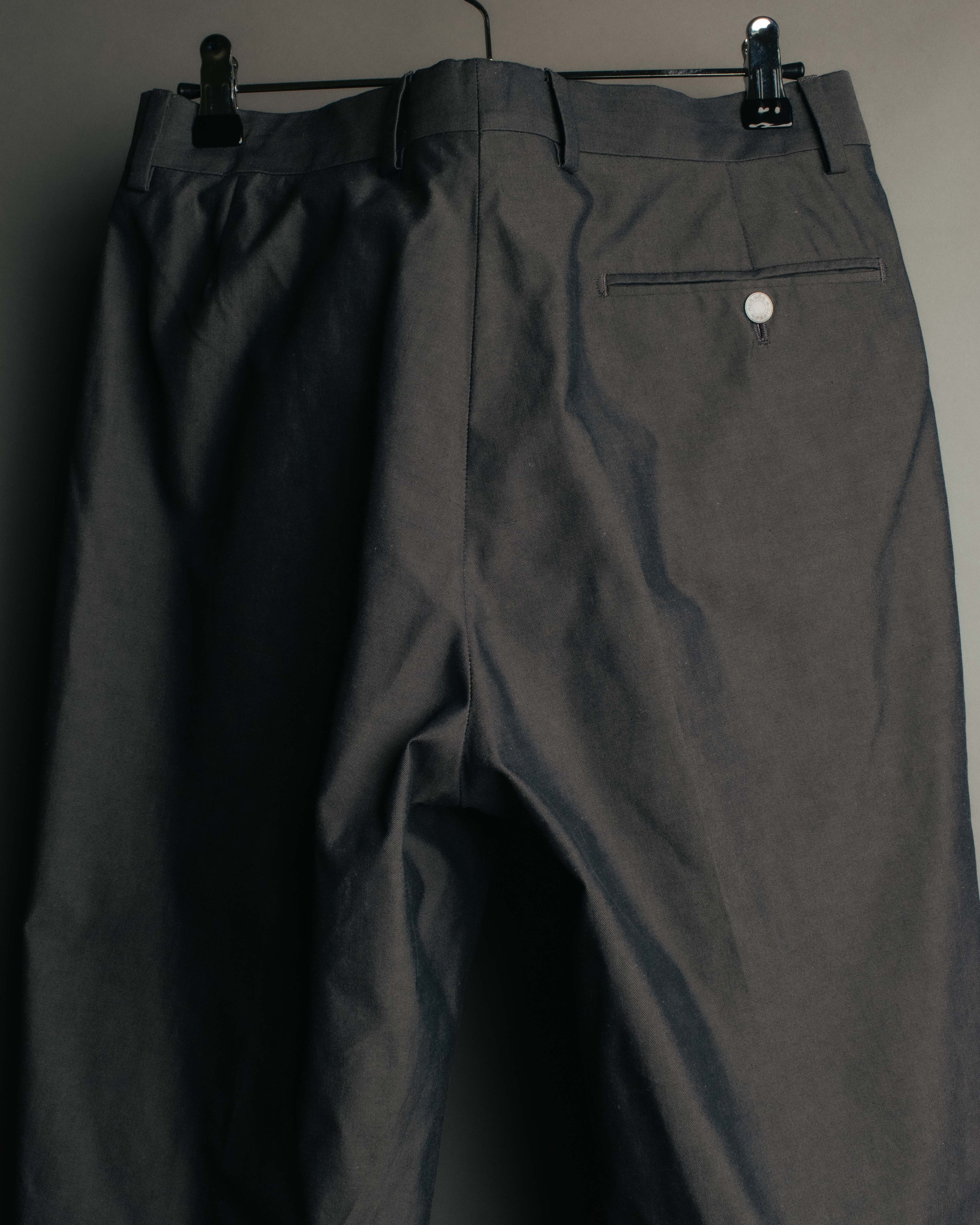 -SPECIAL- “HERMÈS” 1998-00’s Leather trimmed tailored trousers