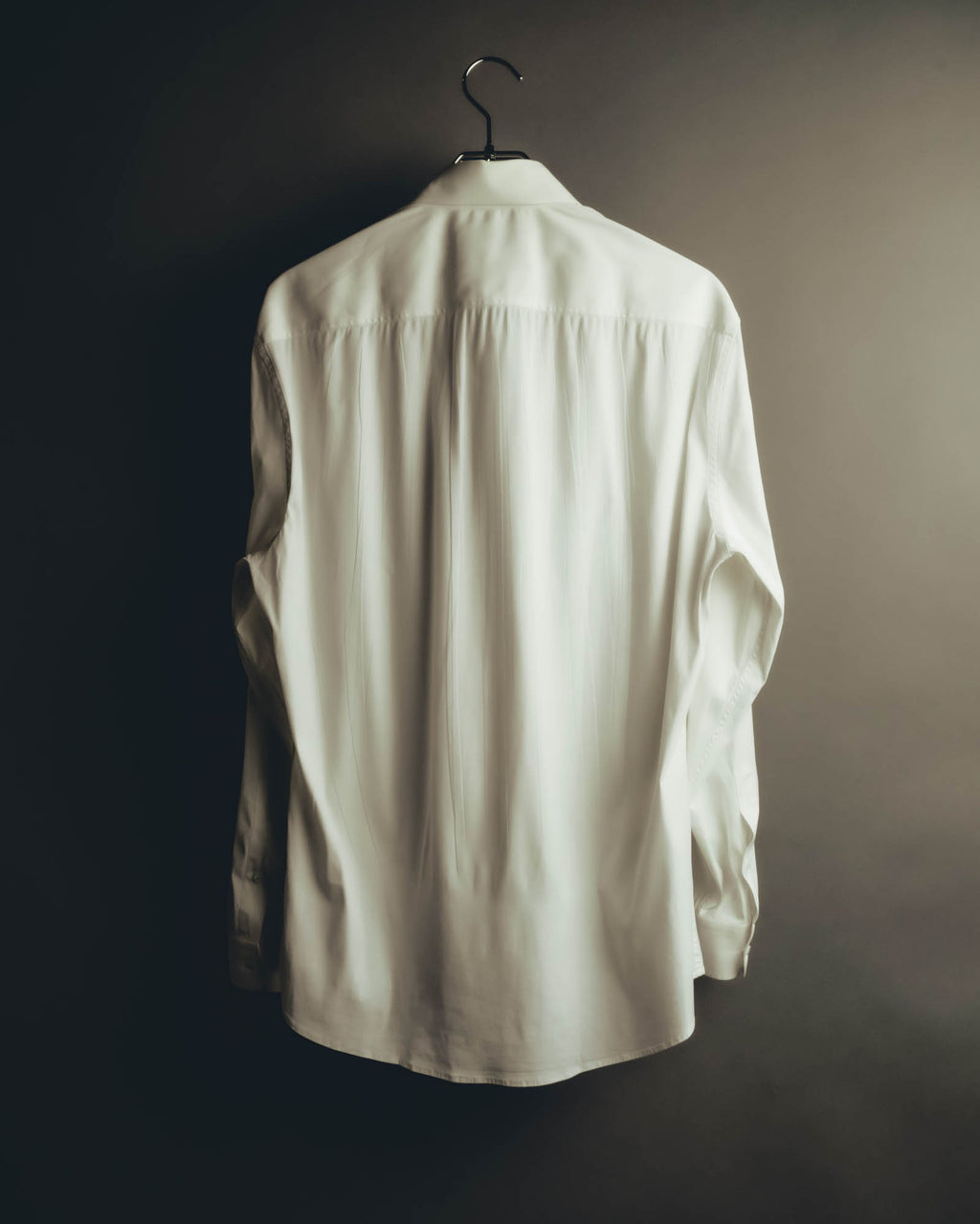 "GUCCI" 10's-20's Minimal ivory dress shirt