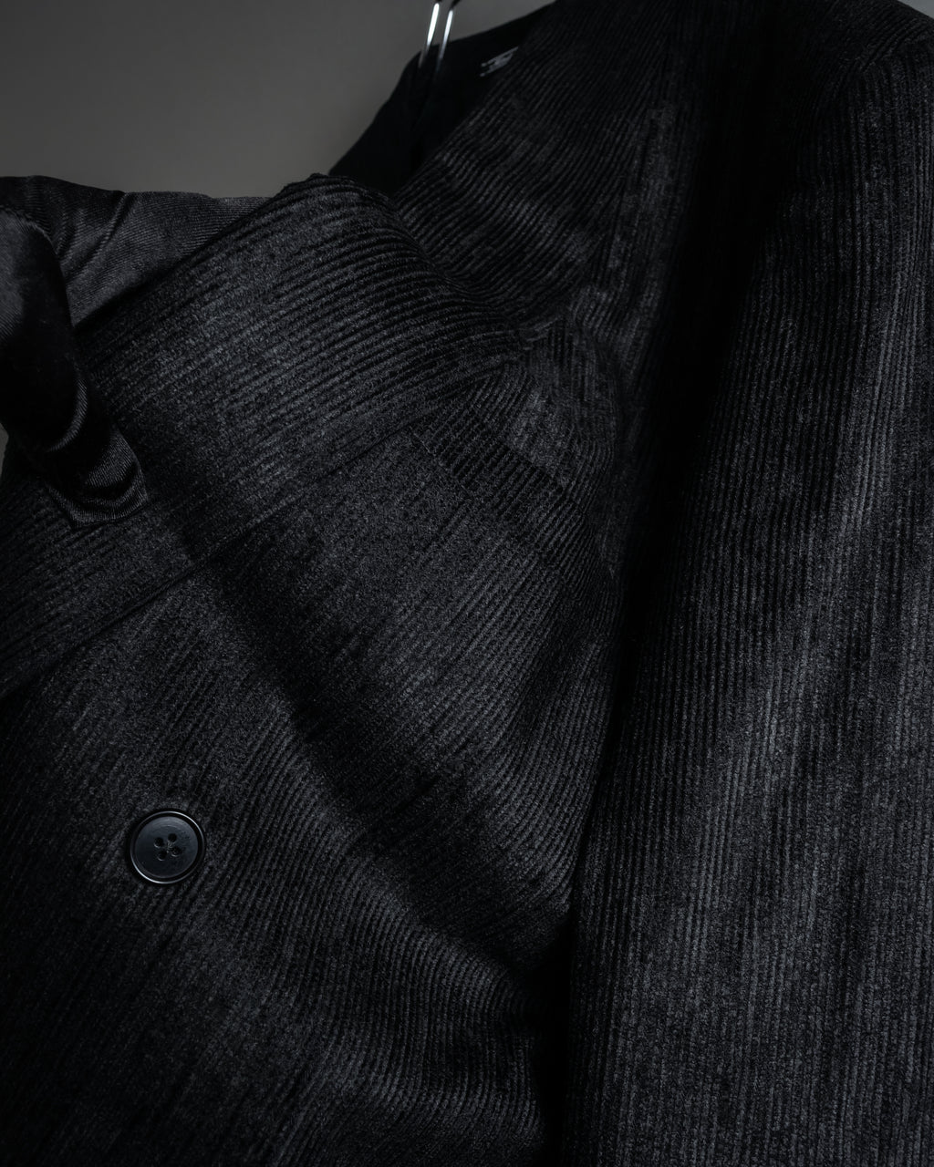 “Gianni Versace” 80’s-90’s Shadowed-texture tailored jacket