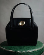 –SPECIAL– "GUCCI" 90’s Architectural oval hardware box calf handbag