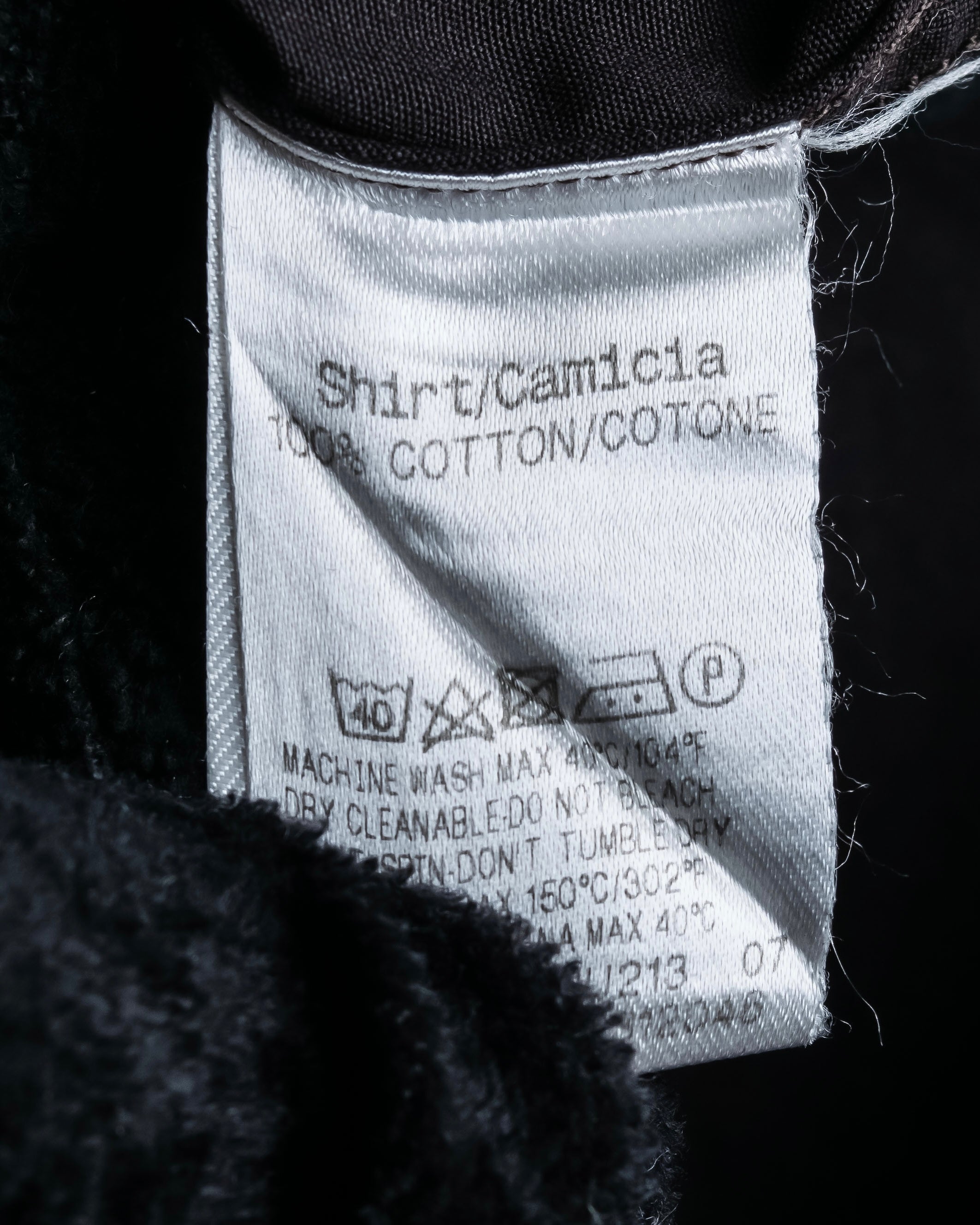 "GUCCI" Spread collar embroidered cotton shirt