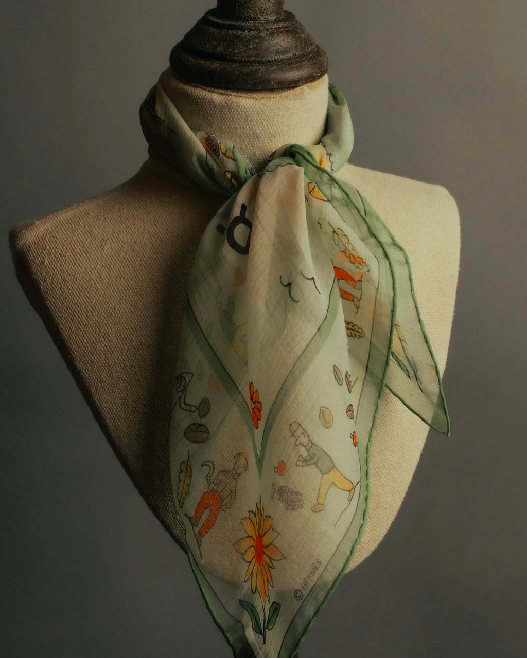 “HERMÈS” 90’s-10’s Retour à la terre silk scarf