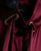 "GUCCI" Beautiful burgundy color silk bowtie shirt