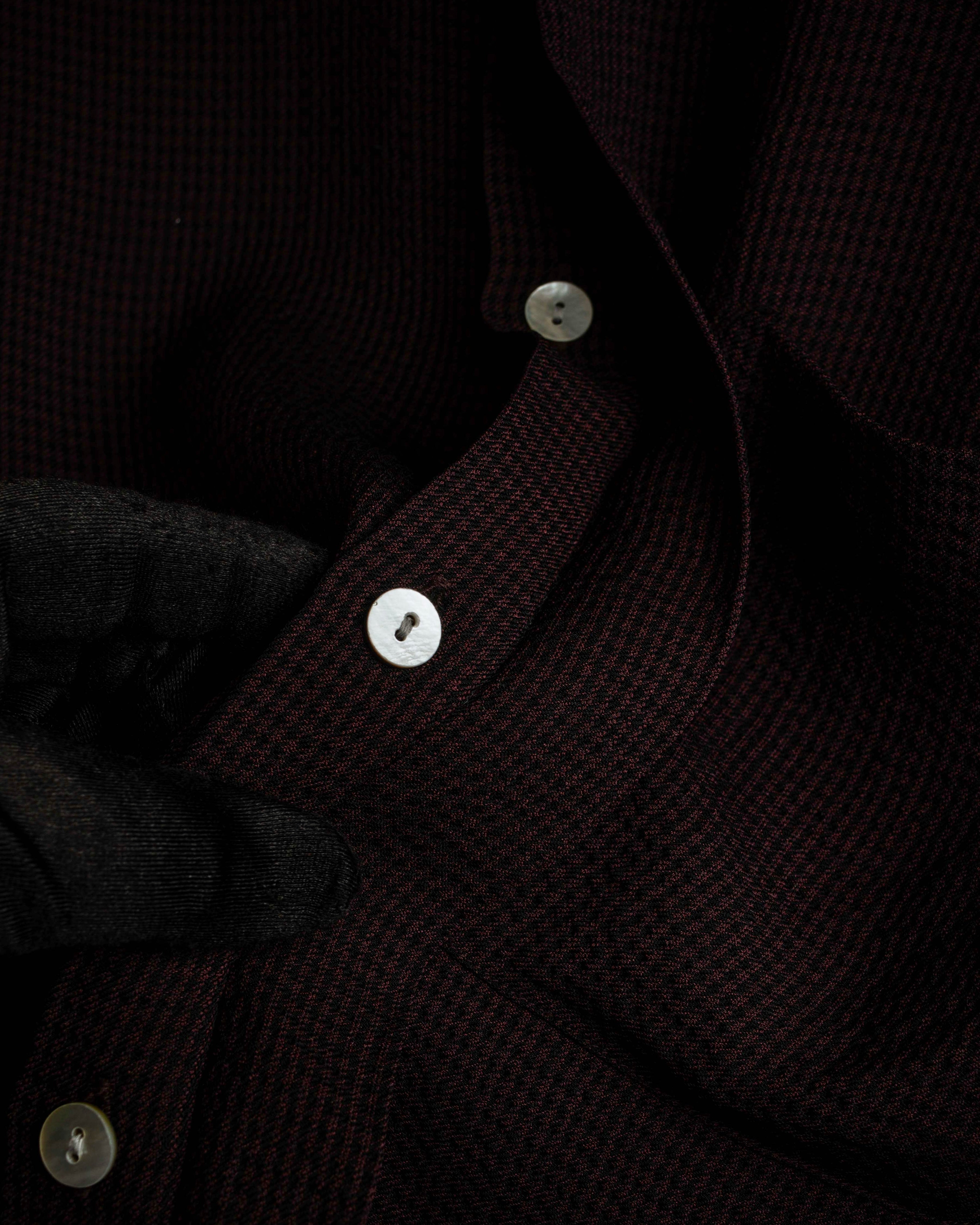 "JEAN PAUL GAULTIER" Draping form burgundy shirt