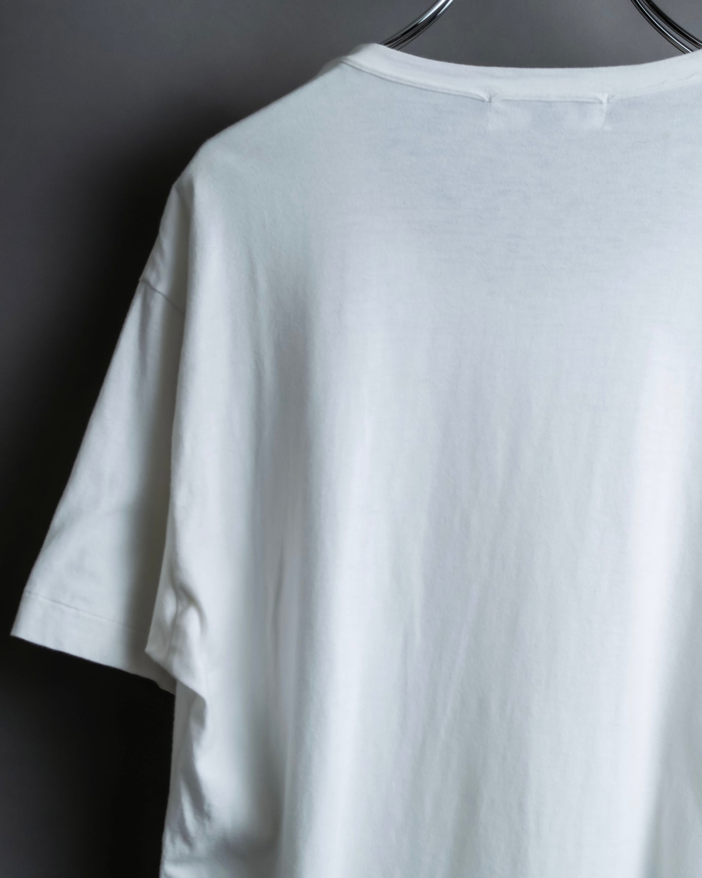 "Yohji Yamamoto POUR HOMME" Long ruffle design soft cotton T-shirt