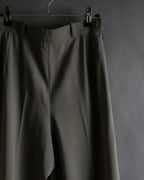 "HERMES" Margiela period silk wide straight slacks