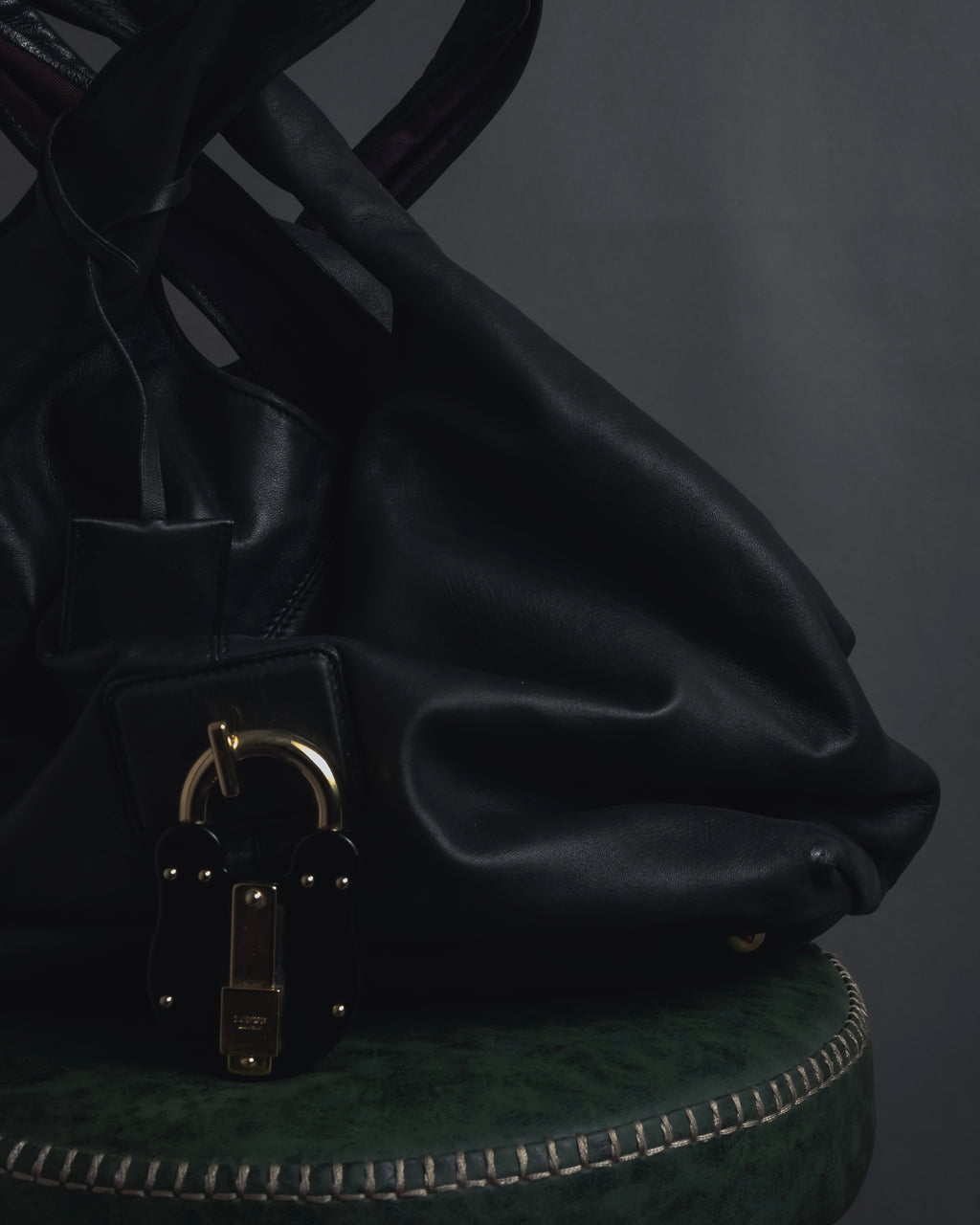 -SPECIAL- “LOEWE” Calle oversized padlock leather bag