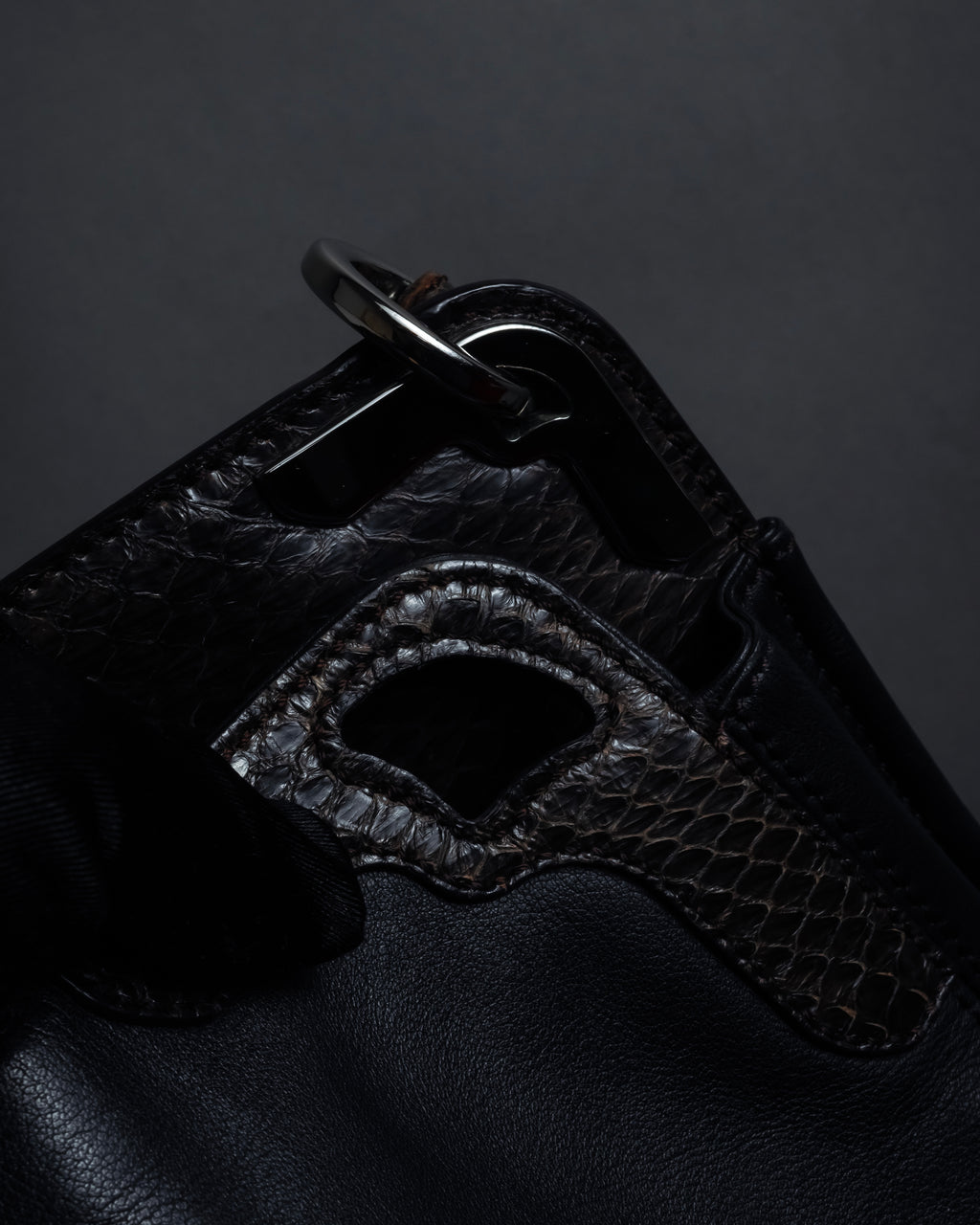 "Cartier" Marcello de Cartier python leather combination bag