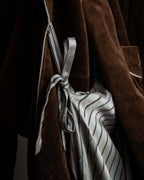 "CELINE" Piping design velour long gown coat