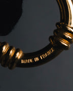 "HERMES" 80’s-90’s equestrian-threaded scarf ring