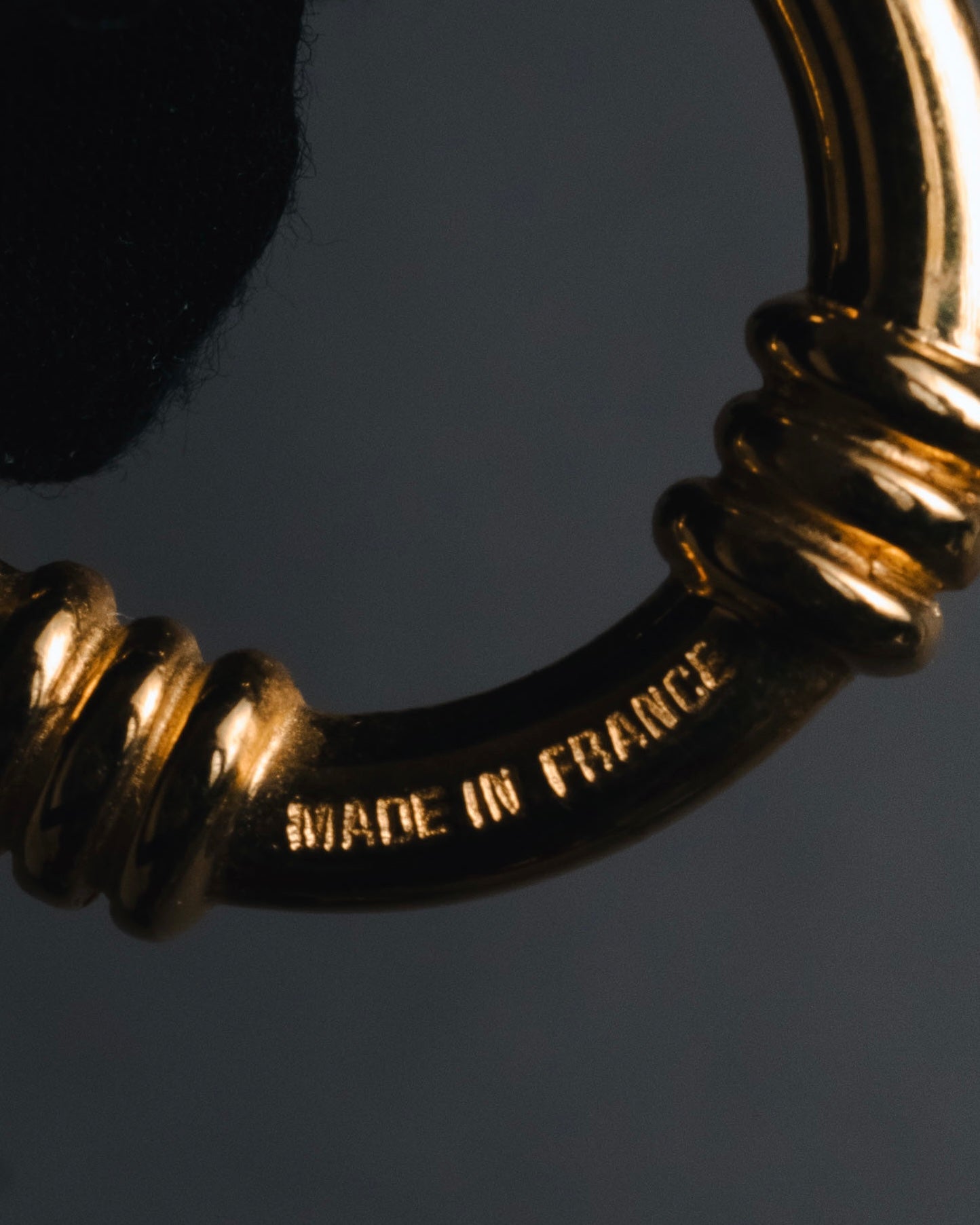 "HERMES" 80’s-90’s equestrian-threaded scarf ring