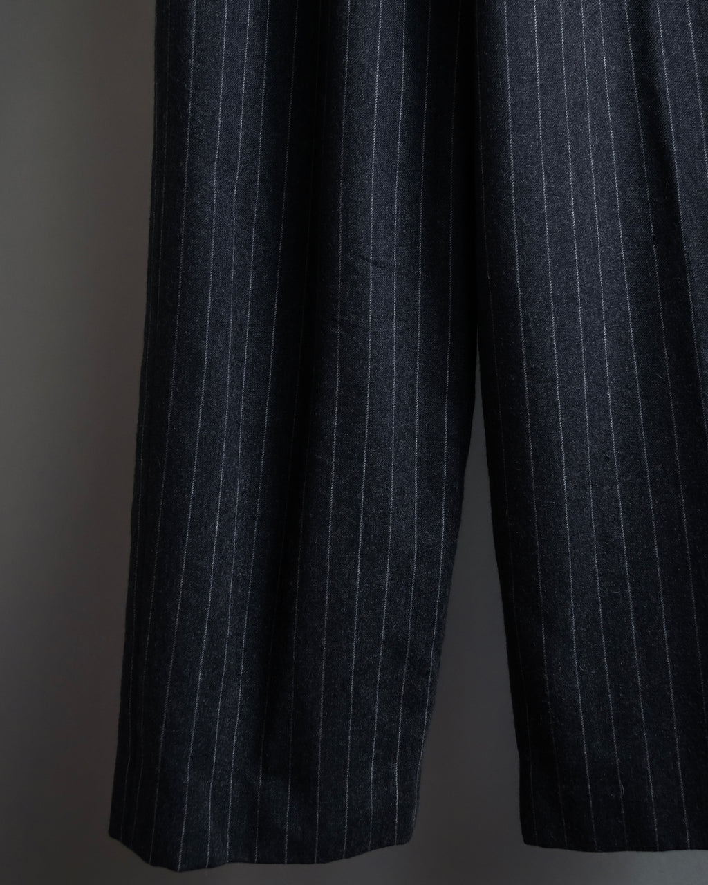 "BALENCIAGA" Side zipper design striped slacks