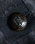 "FENDI JEANS" Logo engraved check pattern glossy shirt