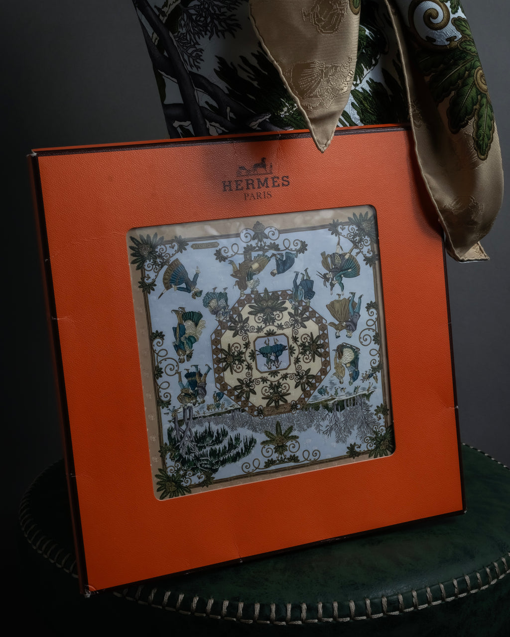 "HERMES" Carré 90 Joies d’Hiver Winter Pleasures silk scarf